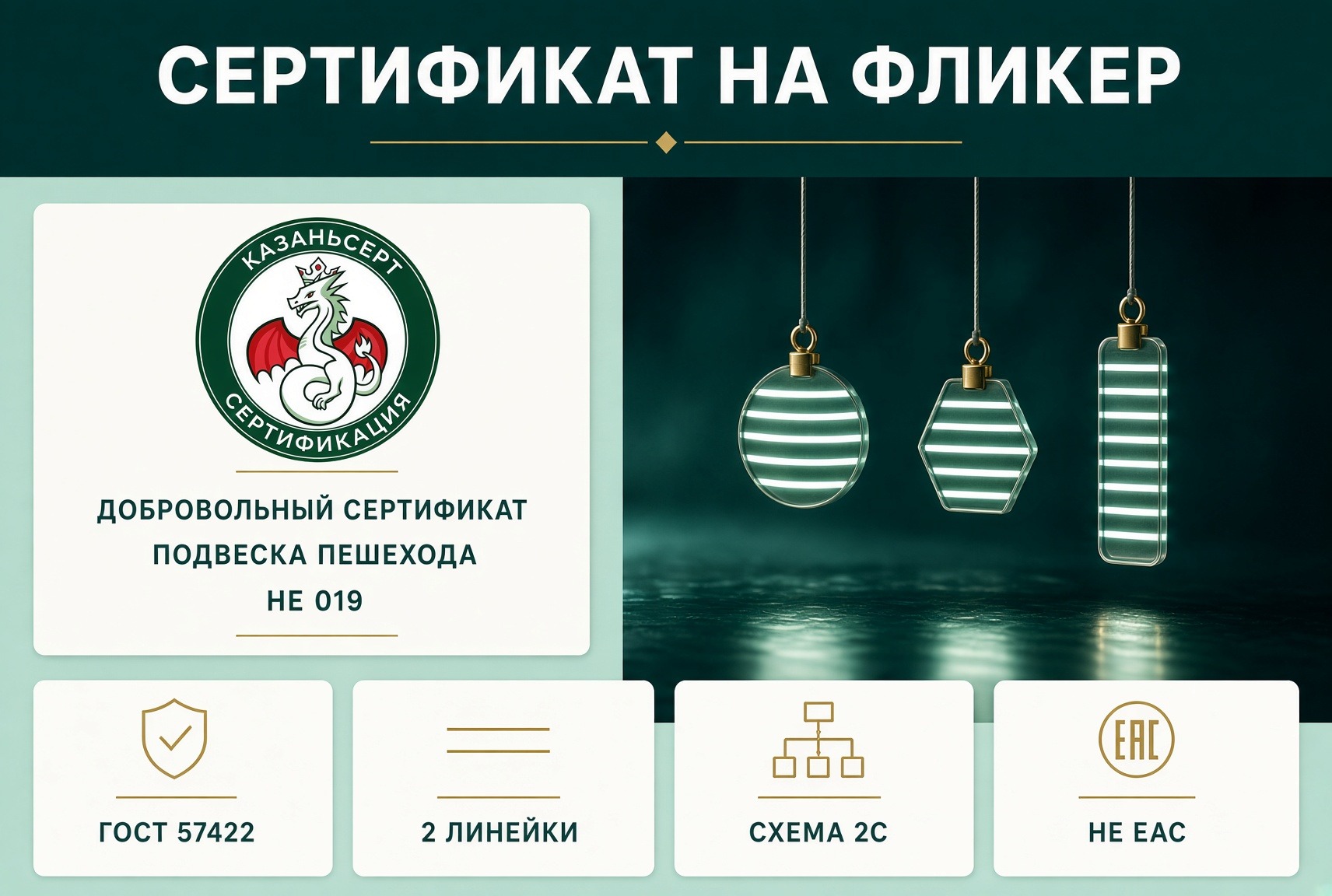 сертификат на фликер световозвращающая подвеска