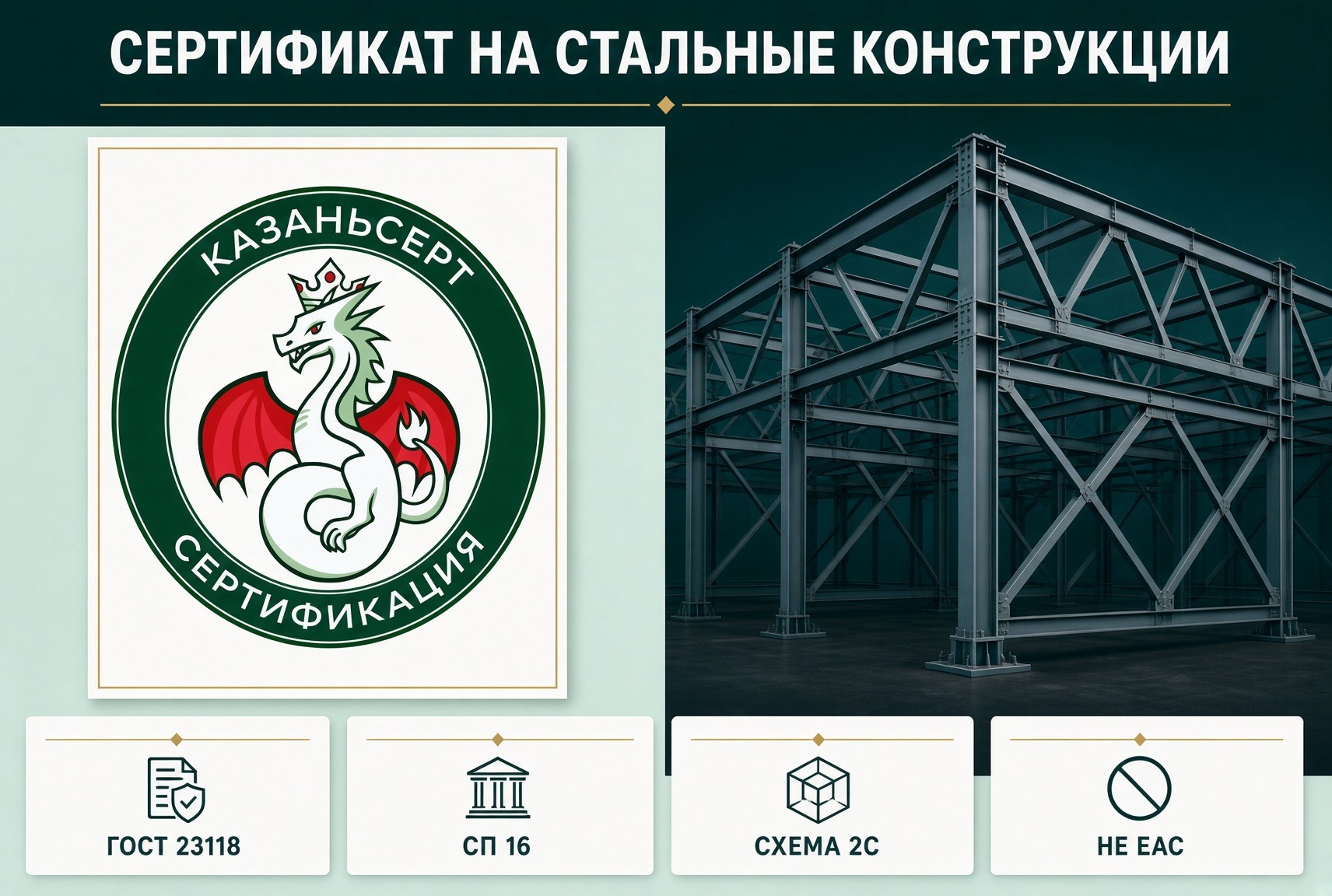 сертификат на конструкции стальные ГОСТ 23118