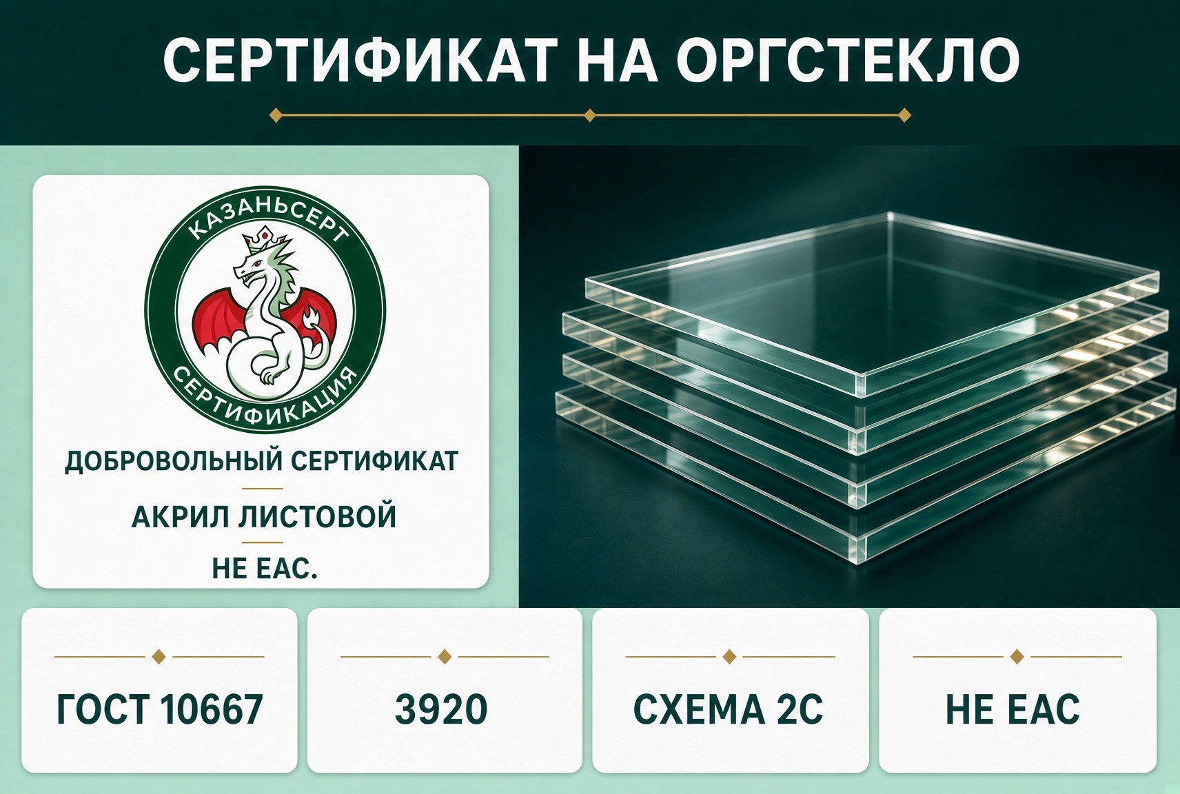 сертификат на оргстекло акрил листовой ГОСТ 10667