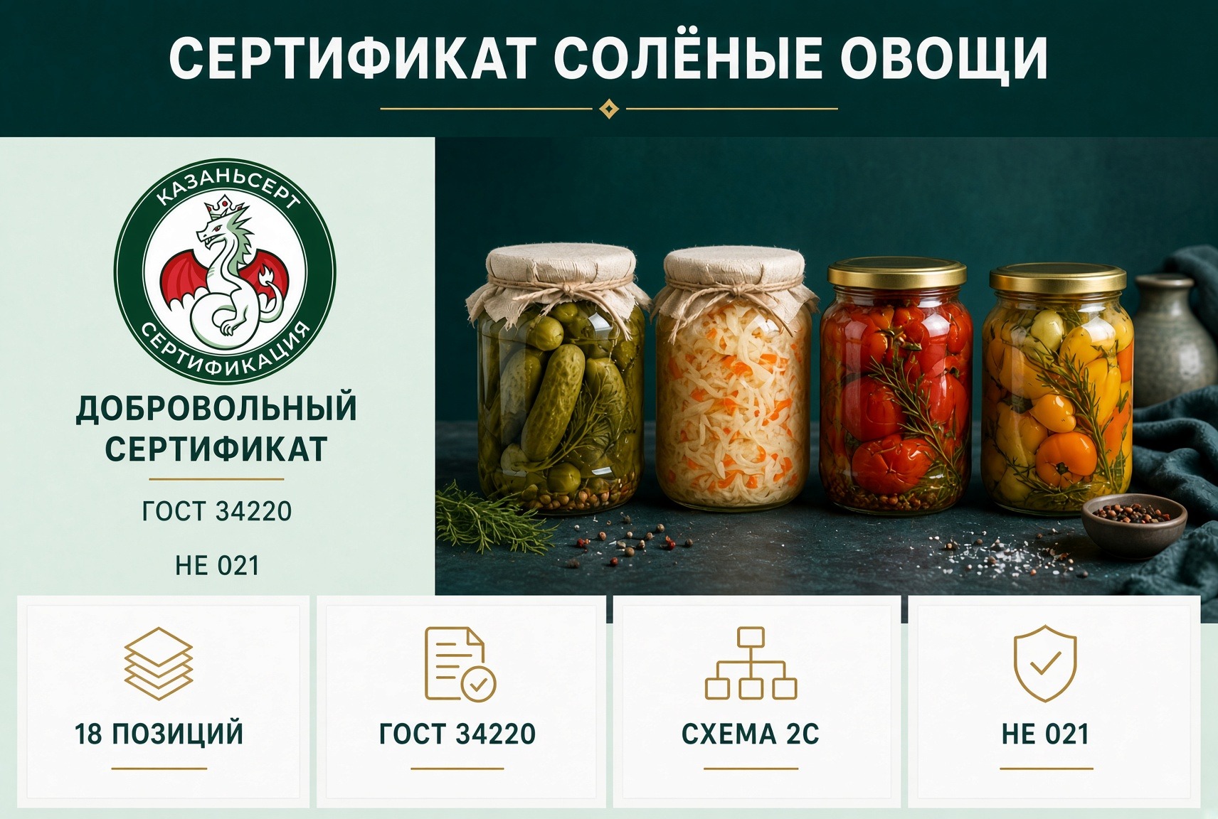 сертификат солёные овощи ГОСТ 34220