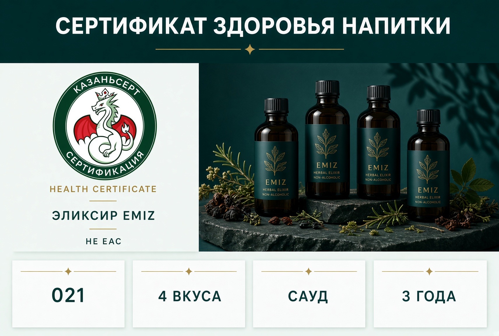 сертификат здоровья напитки эликсир EMIZ сертификат здоровья напитки эликсир EMIZ