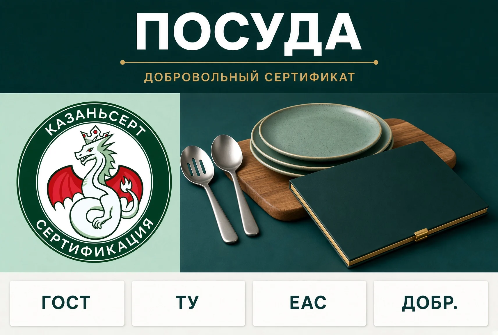 посуда кухонные принадлежности добровольный сертификат