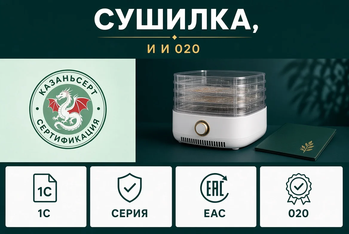 сертификат на сушилку для овощей и фруктов ТР ТС 004 и 020 схема 1с